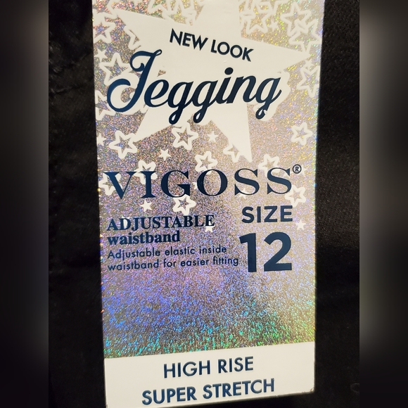 ☆ 3/35$ |VIGOSS | High Rise Stretch Black Adjustable Jeggings in Size GIRL 12 - Picture 6 of 11